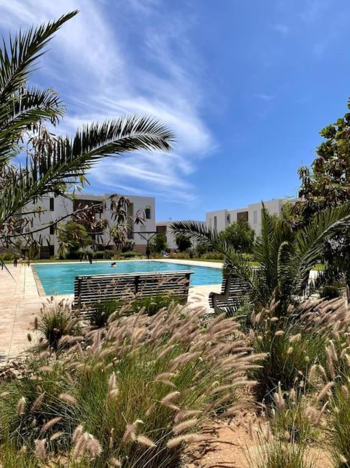 Luxurious Golf & Sea View Beach Apartment With Pool Access - Tamourrit, Taghazout Bay Exteriör bild
