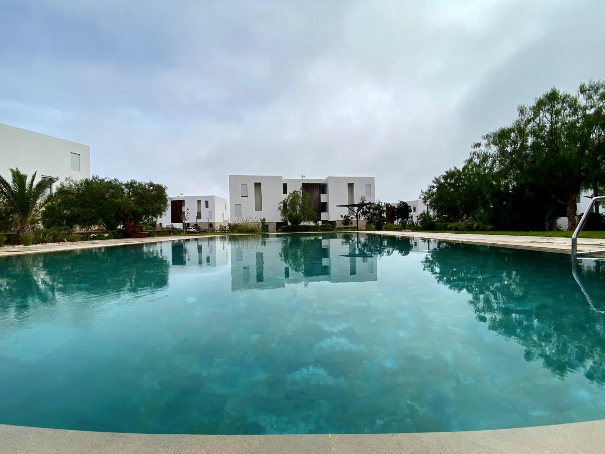 Luxurious Golf & Sea View Beach Apartment With Pool Access - Tamourrit, Taghazout Bay Exteriör bild